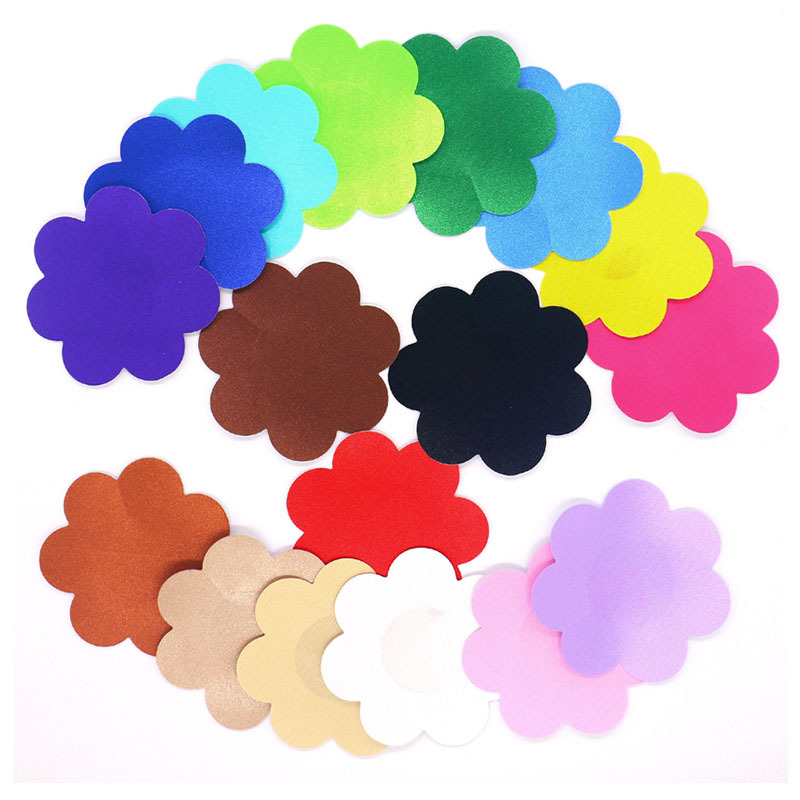 16 Color in stock Nipple Decal Invisible Chest Sticker Disposable Satin Anti-running Breathable Breast Sticker Wholesale Anti-bump