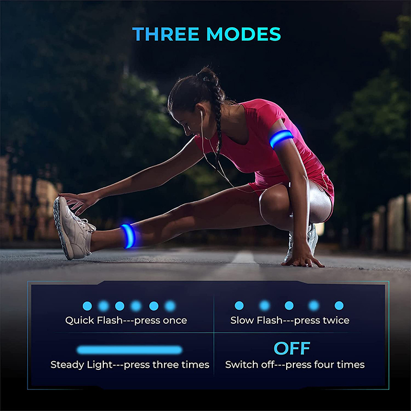 Outdoor Night Running Light, Luminous Running Armband, Cycling Safety Leggings, Signal Light, Reflective Equipment, USB Charging Bracelet