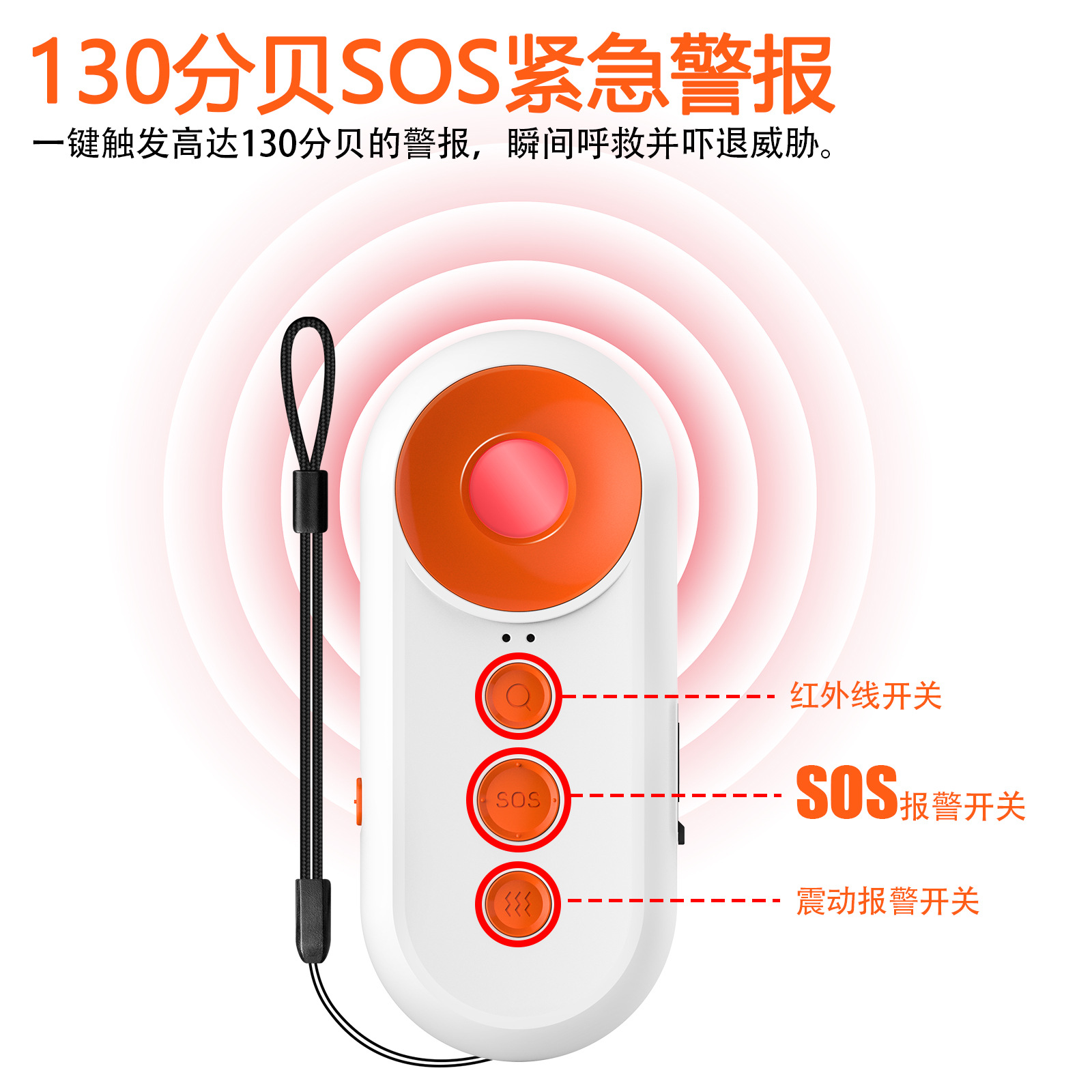 Travel Camera Detector Personal Sos Emergency Alarm Door Vibration Sensor Alarm Factory Direct Sale