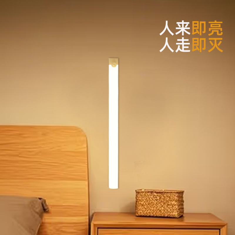 Led Cabinet Light Rechargeable Motion Sensor Light Strip Wardrobe Light Bedroom Sleep Dormitory Night Light Magnetic Strip