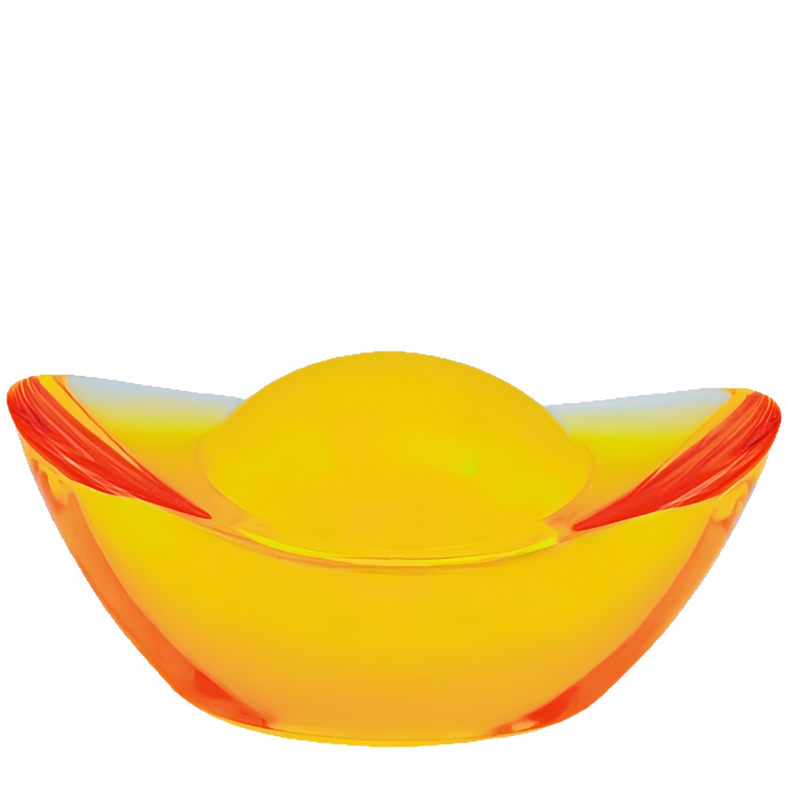 Glass Yellow Crystal Gold Ingot Ornaments, Creative Office and Living Room Exquisite Decorations Wholesale