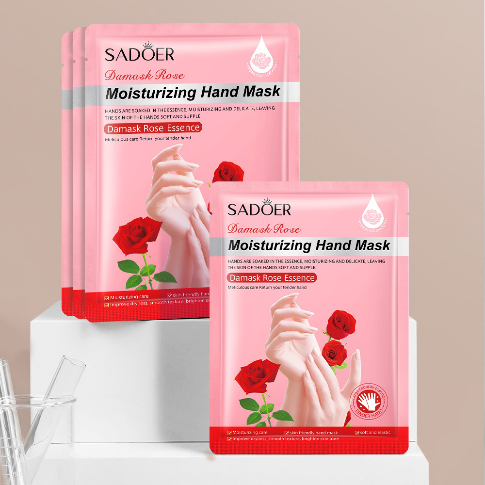 Sadoer Goat Milk Niacinamide Smooth Hand Mask Hydrating, Moisturizing and Rejuvenating Hand Mask Foot Mask Foreign Trade Cross-Border