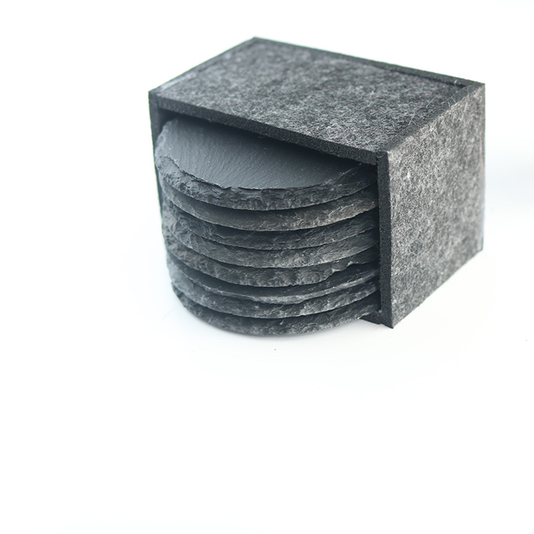 Wholesale European and American Creative Advertising Promotion Welfare Gifts Rock Round Small Coaster Tray Felt Coaster
