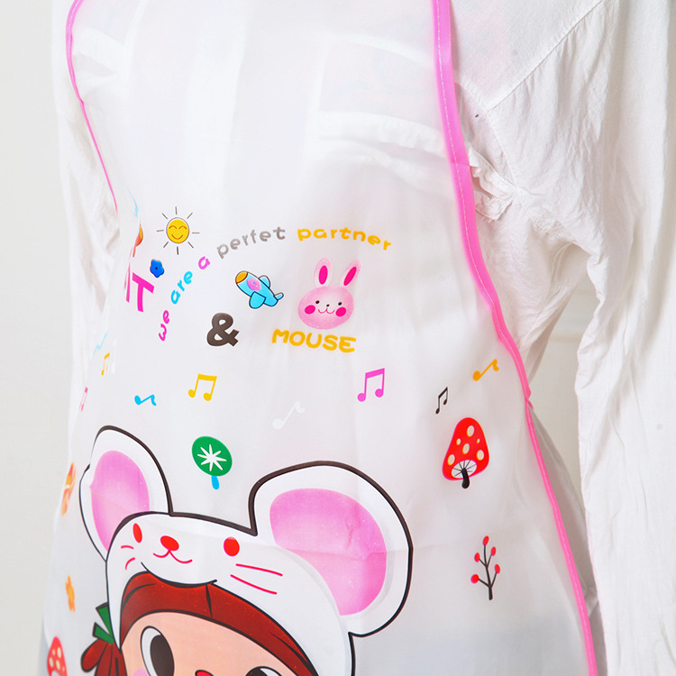 Cross-Border Amazon Cute Cartoon Princess Apron Kitchen Oil-Proof Sleeveless Half-Length Apron Housework Apron Smock