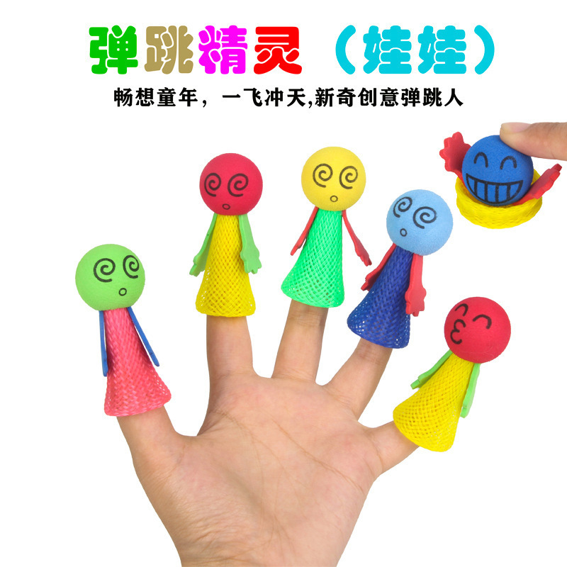 Cross-Border Hand-Pressed Bouncing Man Expression Doll Eva Spring Man 6.5cm Medium Bouncing Elf Toy