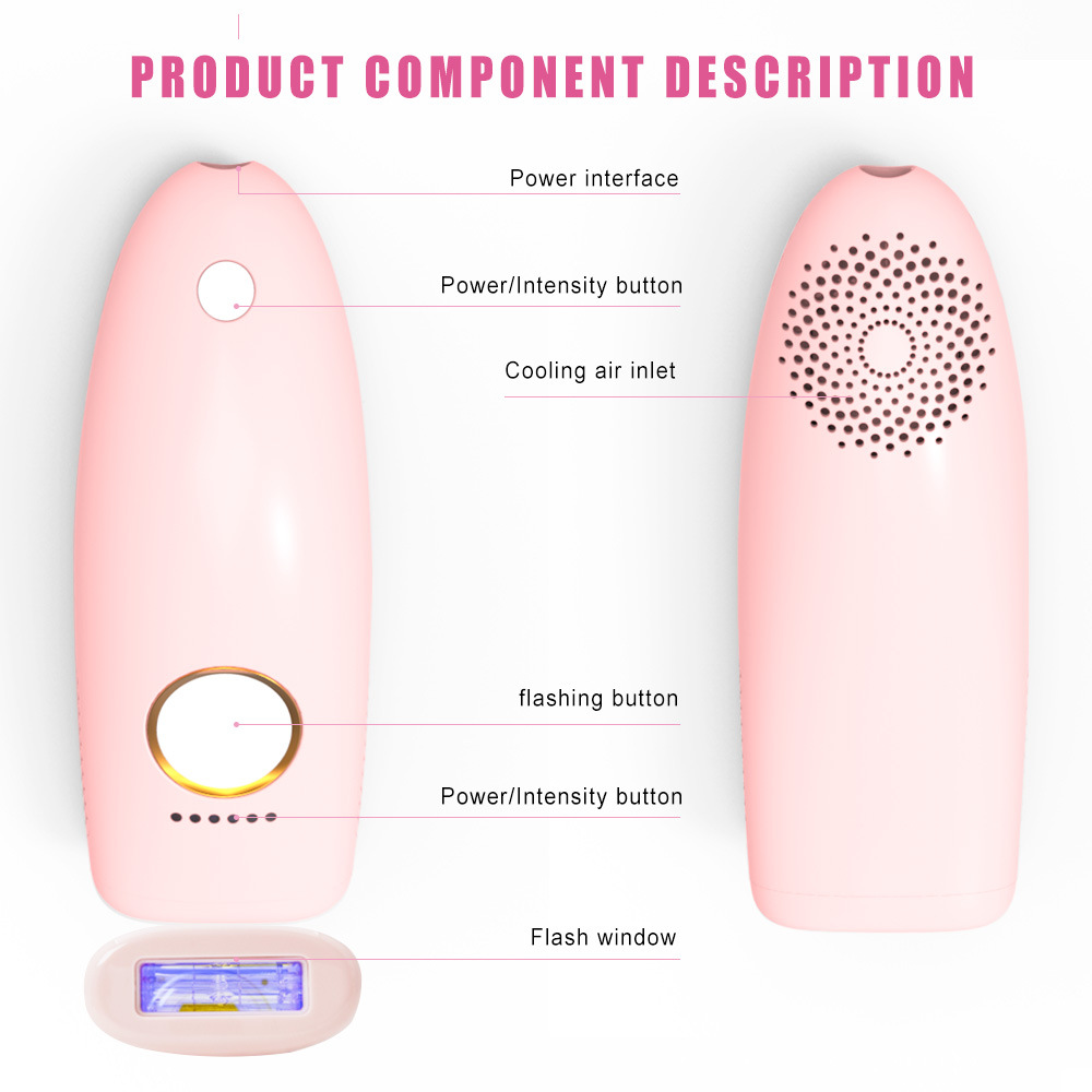 Cross-Border Export Quartz Tube Portable Pulse Laser Ipl Hair Removal Device for Home Use Painless Hair Removal Beauty Device for the Whole Body