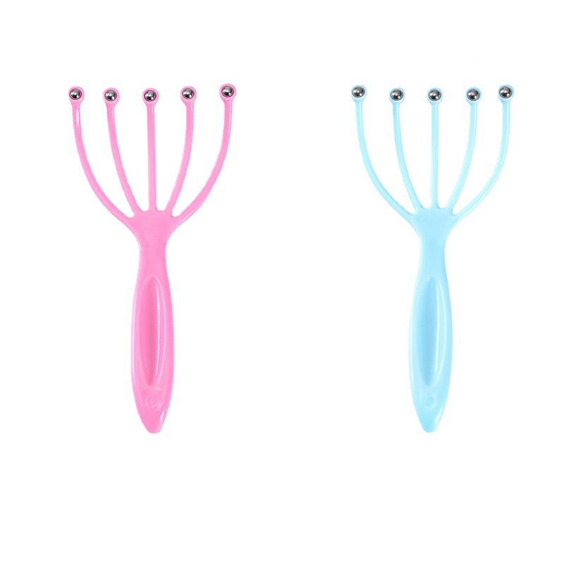 Head Massager Roller Ball Head Massage Claw Scalp Massager Head Scratcher Sleep Aid Brain Meridian Stress Relief Device