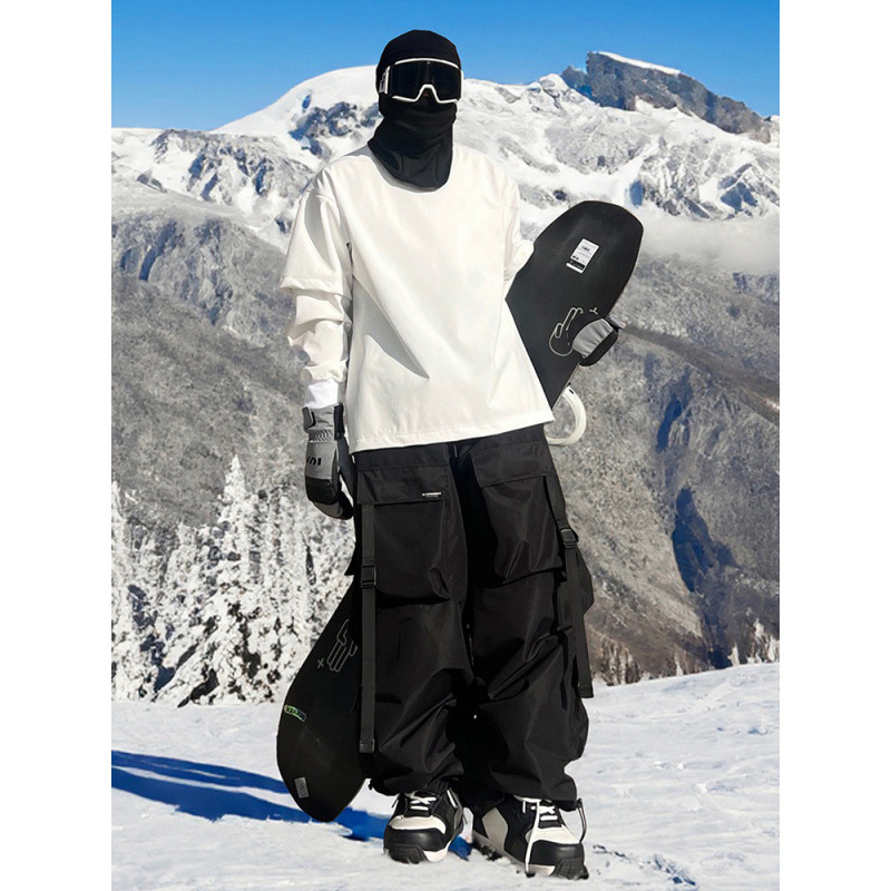 New American-Style Ski Skirt Suit for Men and Women, Professional Snowboard Waterproof and Warm Thickened Ski Pants for Women, Snow Suit