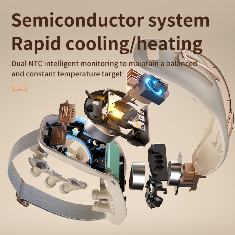 New Hot and Cold Compress Eye Massager, Eye Protection Device, Electric Eye Moisturizing Massager, Eye Massager Gift