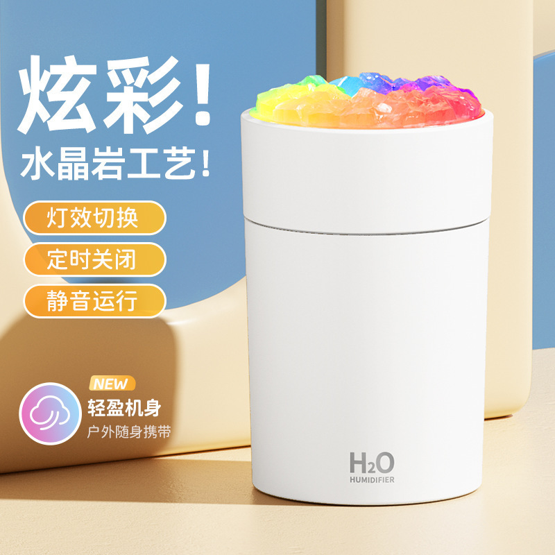 Cute Chong Colorful Cup Humidifier Household Small Portable Bedroom Large Spray Atomization Volume Mini Car Air Aromatherapy Machine