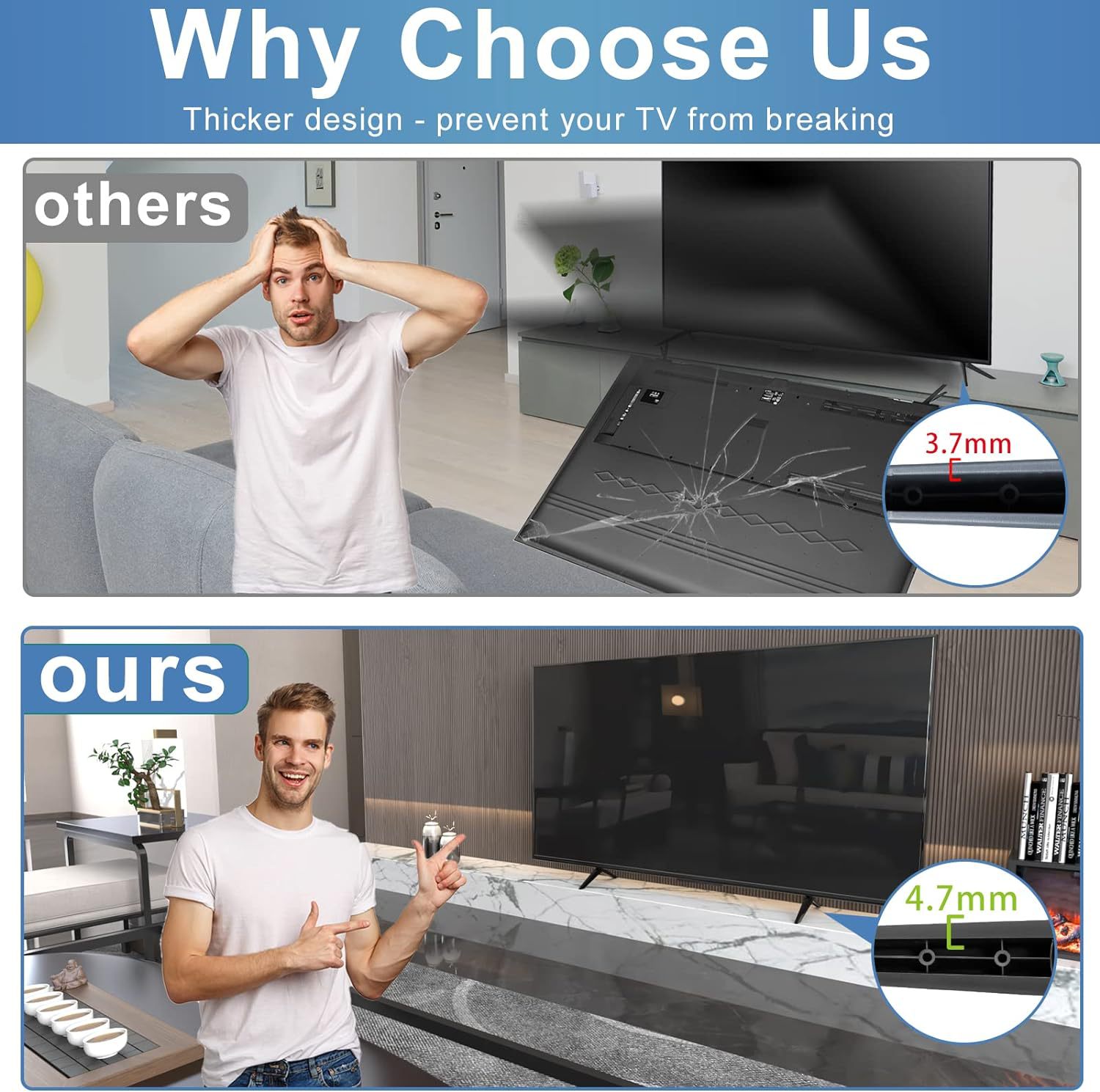 Suitable for T*L Smart Tv-- Legs for Roku Tv Stand, Universal Tv Stand Upgrade