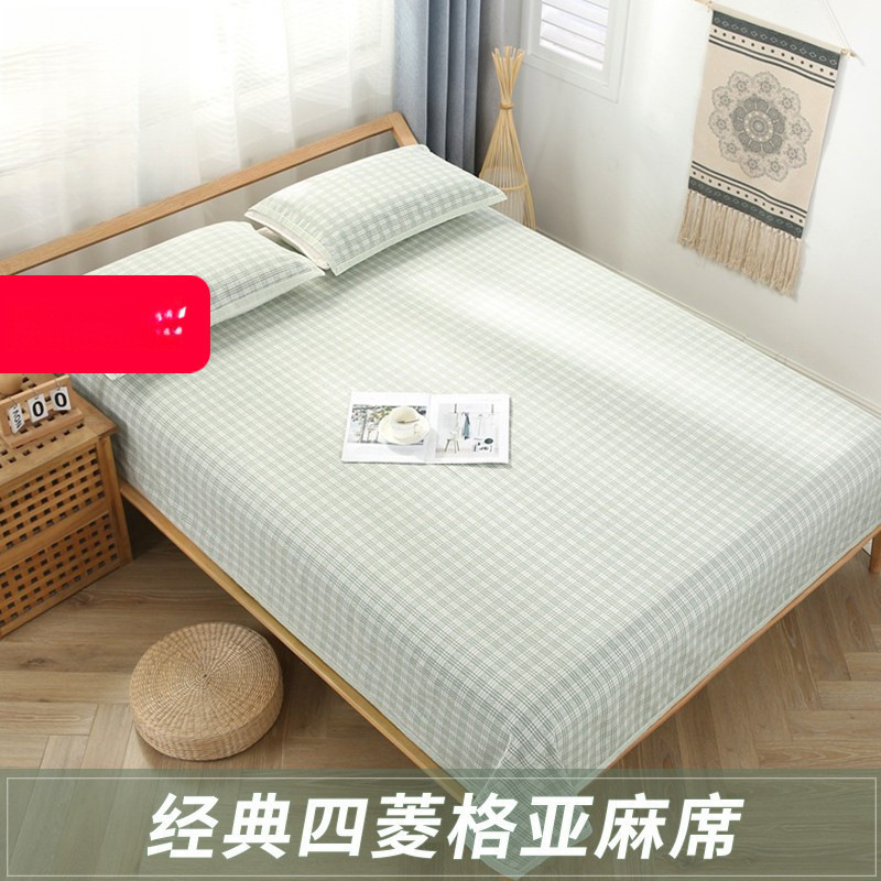 Комплект из трех частей льняного матраса из хлопка и льна для студенческого общежития, односпальная и двуспальная постель, матрас для кондиционера, washable, летний, рами