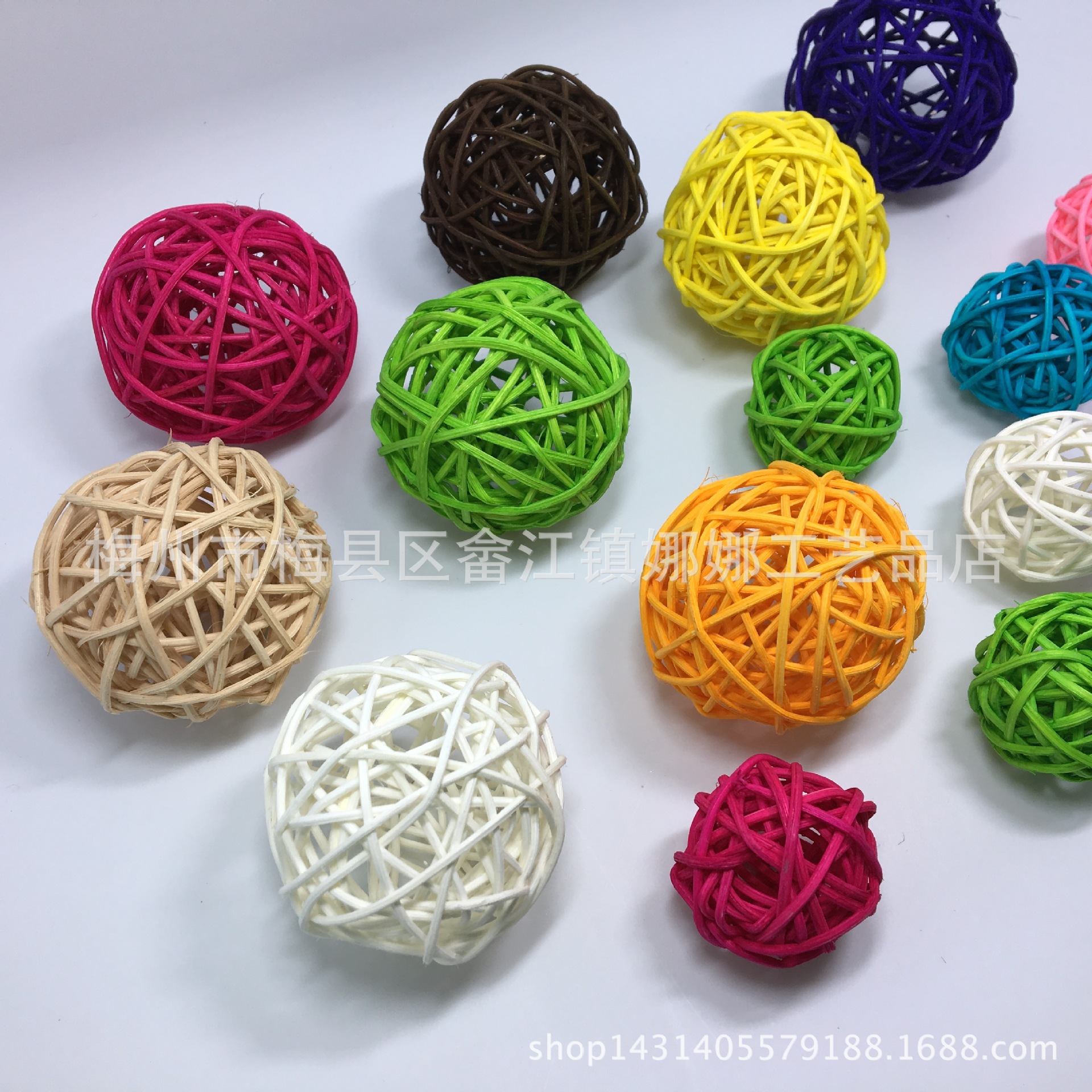 4Cm/Cm Rattan Ball Aromatherapy Rattan Ball Colorfulful Rattan Ball Decorative Ball Kindergarten Environment Layout