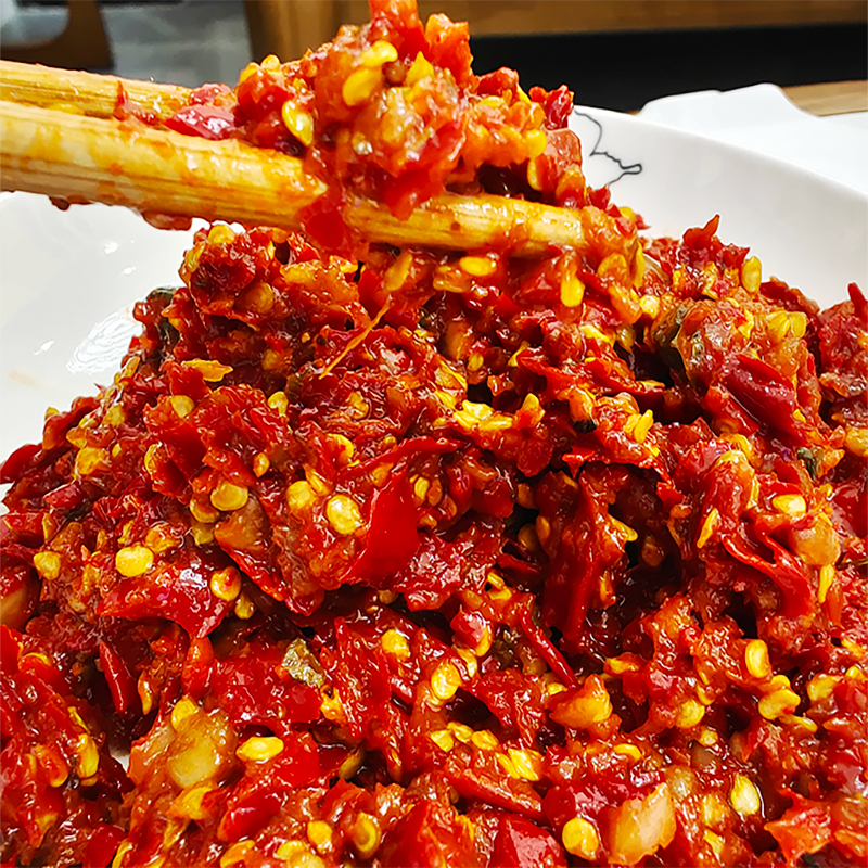 Guizhou Zunyi Glutinous Rice Chili Pepper Chicken Seasoning Stir-Fry Red Oil Hot Pot Base Medium Spicy Extra Spicy 500g