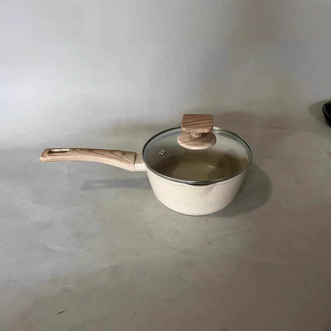 [Cookware suit] Five-piece Six-piece Milk Pot Pan Household Maifan Stone Wok Non-stick Small Frying Pan