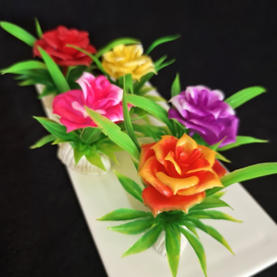 Hotel Decorative Plate Flowers New Plate Head Rim Ornaments Hotel Plate Decoration Flowers and Plants