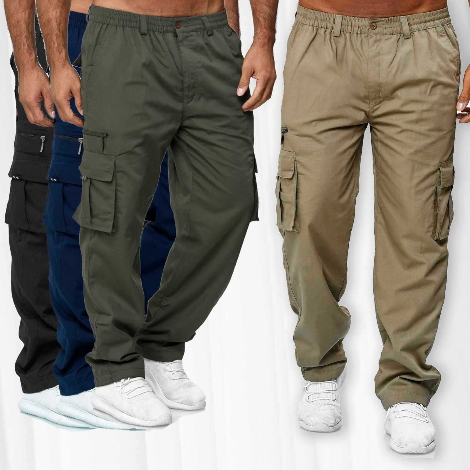 2024 cross-border new men's ebay casual loose straight overalls outdoor sports running pants