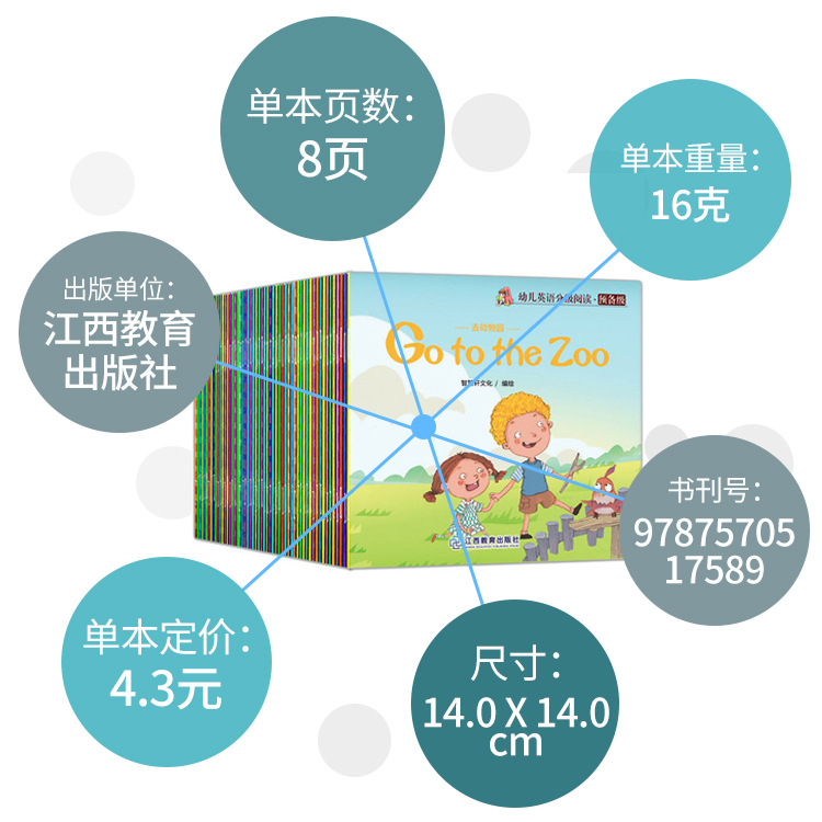 Audio Accompanying Reading Kidsren's English Graded Reading Kidsren's English Picture Book Enlightenment Early Education Story Book 60 Volumes