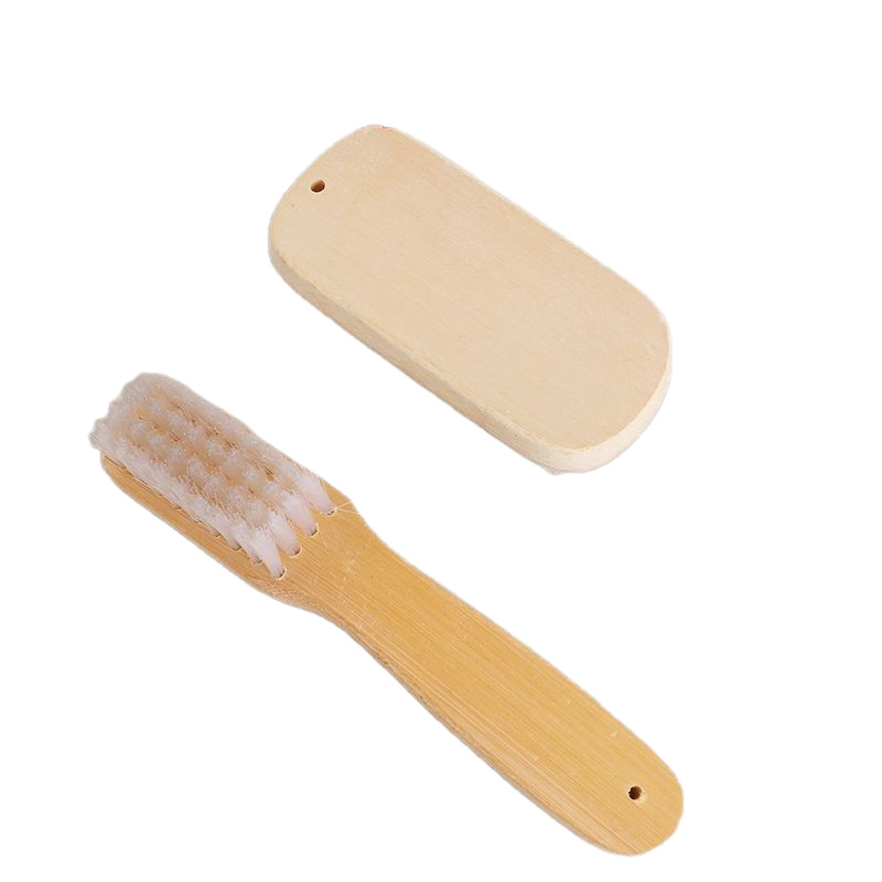 Bamboo Old-Fashioned Shoe Brush Household Wood Nylon Hard-Bristled Laundry Cleaning Non-Shedding Multi-Functional Multi-Purpose Shoe Brush