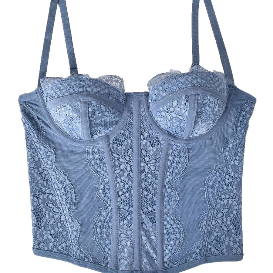 European and American Cross-Border Hot Girls Gather Sexy Corsets, Lace Eyelashes, Lace Shapewear, Vests, Tube Tops