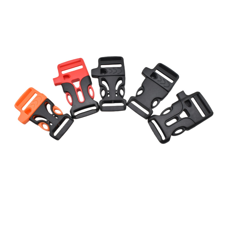 Manufacturer's Ready Supply of Plastic Whistle Buckles, High-Quality Plastic Whistle Buckles, Life-Saving Backpack Whistle Buckles, Colorful
