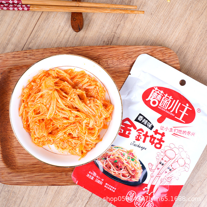 Enoki Mushroom Specialty Spicy Enoki Mushroom Factory Wholesale Supports One-Piece Distribution