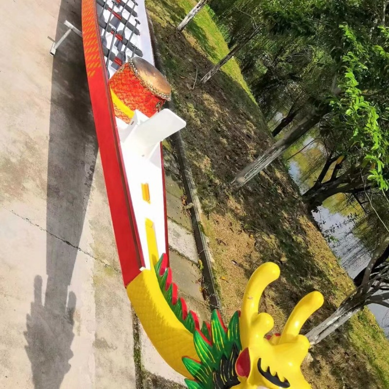 Dragon Boat Competition Dragon Boat 22 Persons Competitive Professional Events Frp Dragon Boat Standard 12-hand Rowing Wooden Boat