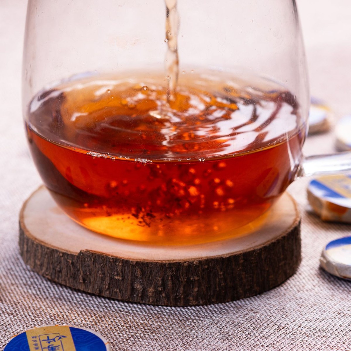 2018 Aged Anhua Black Tea, Qjiang Thin Slices, Anhua Portable Gold Coin Tea, Loose Aged Black Tea