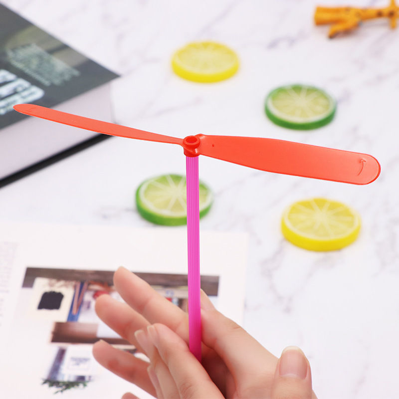 Classic Nostalgic Bamboo Dragonfly Hand-rubbed Plastic Flying Fairy Student Small Gift Kidsren's Prize Kindergarten Small Toys