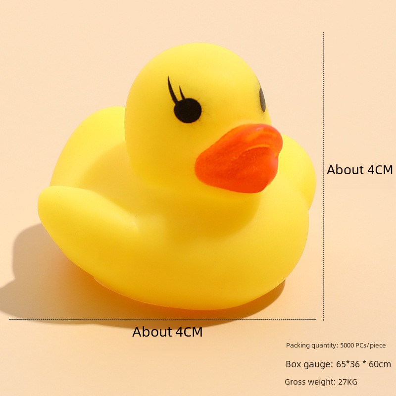 Miniature Bath Toy Little Yellow Duck Baby Water Play Duck Vinyl Children's Stress Relief Toy Wholesale