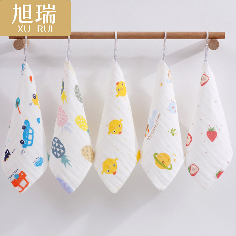 Шестислойное хлопковое марлевое полотенце, оптовая продажа, детское, для умывания, марлевое, для слюны