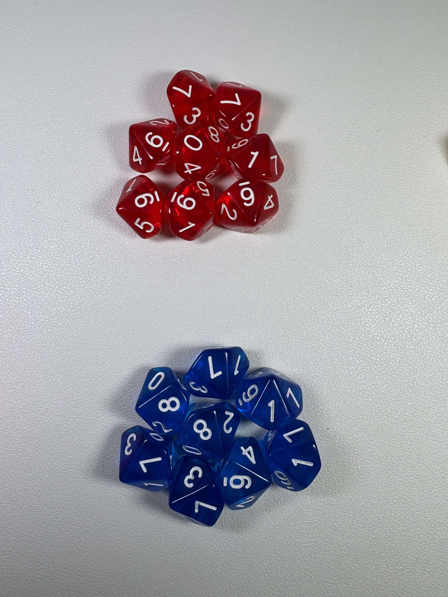 New High-End 10-Sided High-Transparency Colorful Transparent Acrylic Dice for Tabletop Role-Playing Games, Entertainment, and Teaching Accessories