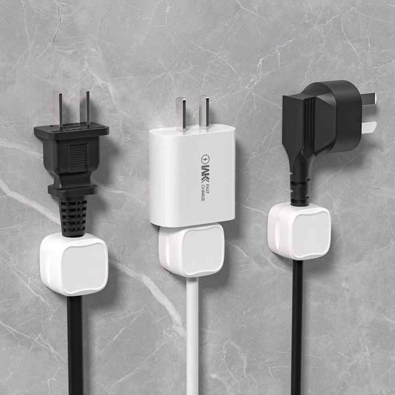Magnetic cable organizer desktop wall-mounted mobile phone data cable charging storage holder cable buckle plug hook factory