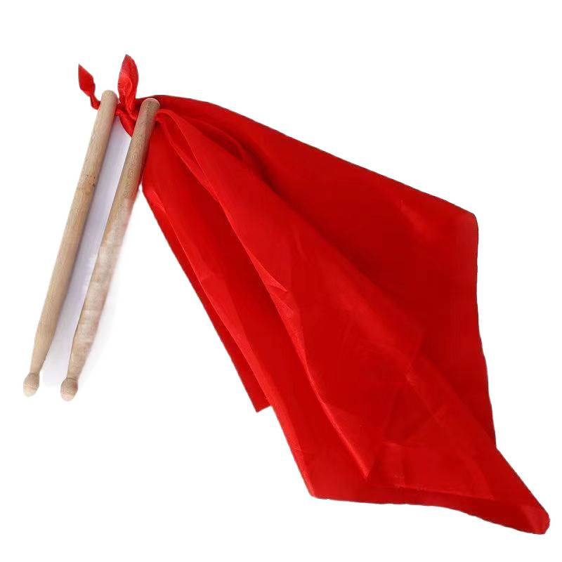 Drum Sticks Solid Wood Drum Hammer Large Drumstick Drum Stick Waist Drum Stick Dance Stick Red Silk Stick Rhythm Stick Performance Performance Stick