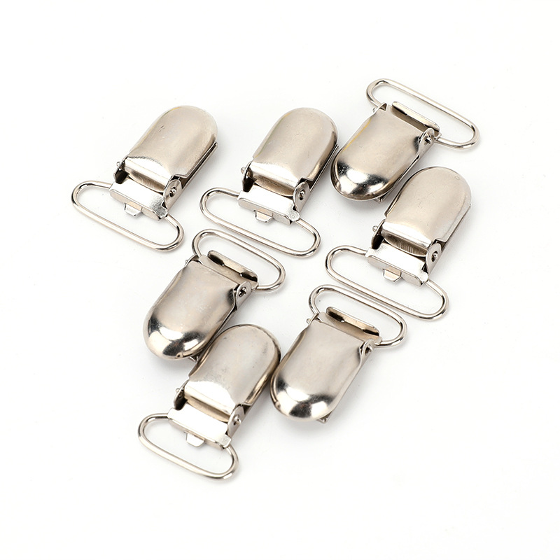 Duckbill Buckle with Rubber Strap Clip, Metal Adjustable Strap Clip, Factory Tag Clip, Bed Sheet Clip, Pacifier Clip in Stock