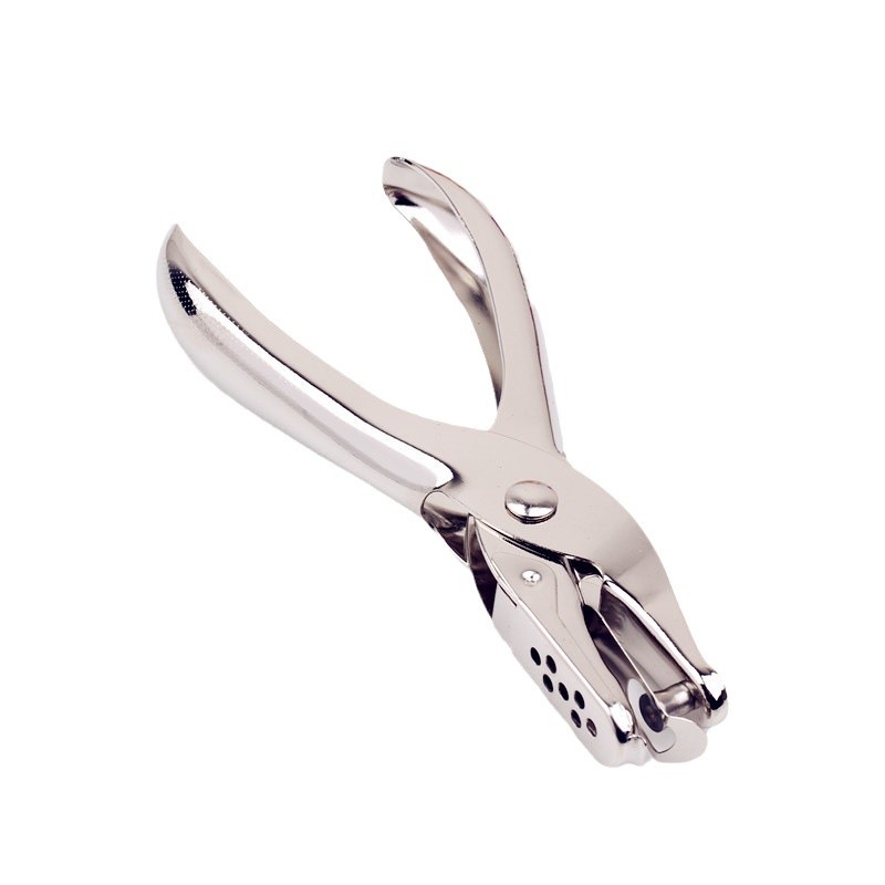 Hand-Held Metal Single-Hole Punching Machine Hand-Made DIY Paper Document Punching Pliers Labor-Saving 6mm Aperture Round Hole Punch