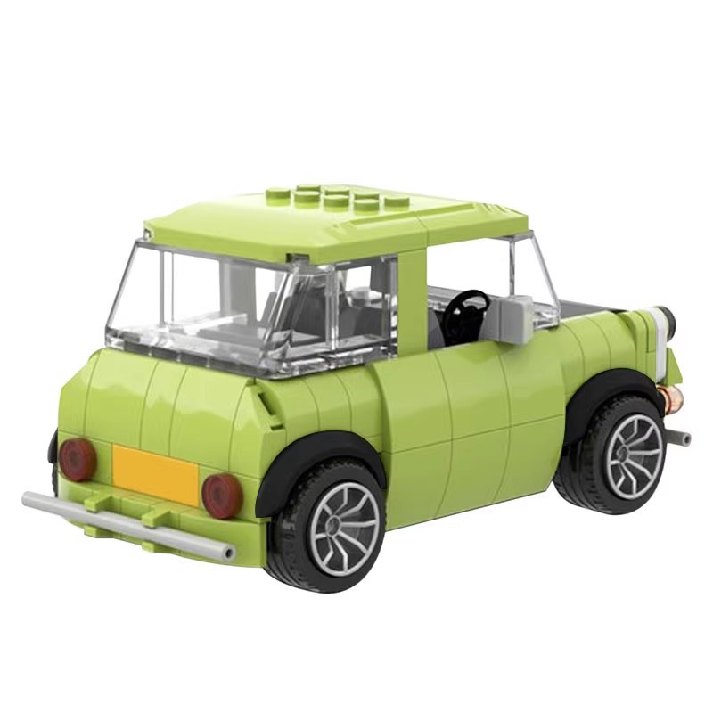 MOC building blocks compatible with Lego 39171 Mr Bean Mini car creative animation car model cross-border building blocks
