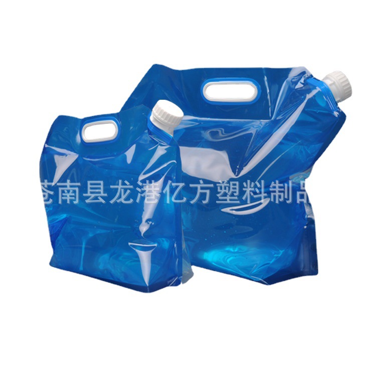 Outdoor Sports Camping Large Capacity Portable Water Storage Folding Mountaineering Faucet Plastic Bucket Portable Beer Bag