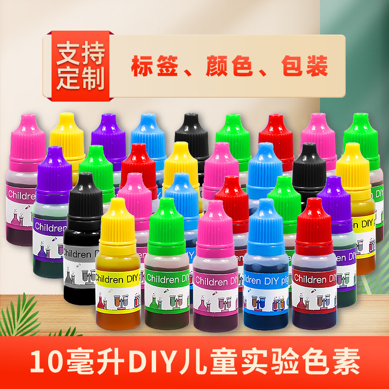 10 мл детский научный эксперимент съедобная краска DIY резиновая глина слайм кристальная грязь краситель образовательный