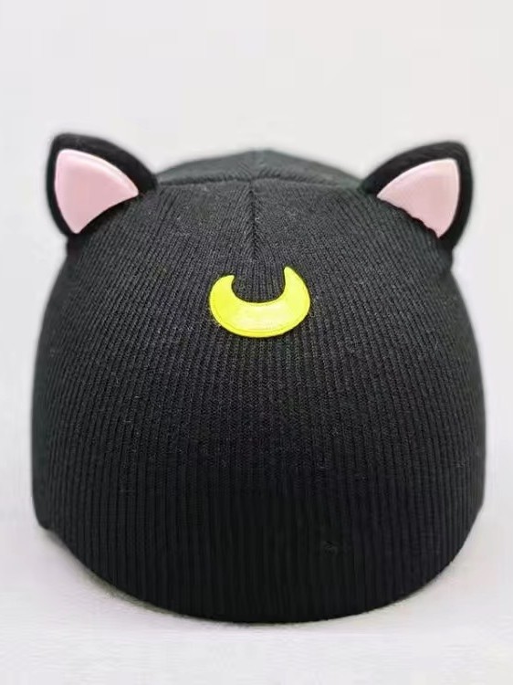 Ski Helmet Hat Cover Cute Cartoon Cat Ears Baby Same Style Single and Double Board Battery Helmet Cover for Men and Women