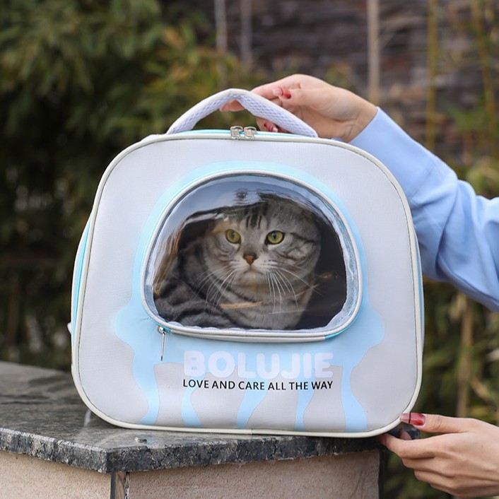 Cat Bag Large Capacity Portable Pet Outing Bag Anti-Stress Dog and Cat Backpack Portable Ventilated Breathable Pet Bag