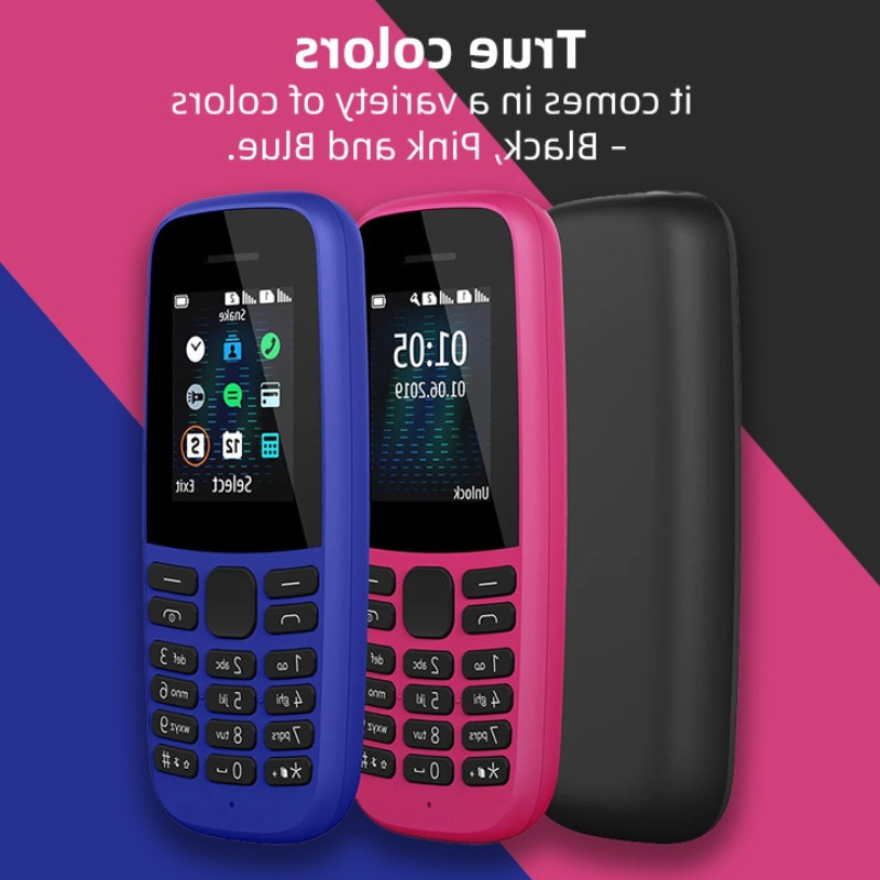 Cross-Border Exclusive 105 Senior Mobile Phone Feature Phone Gsm Phone Ultra-Long Standby 2g Button Phone Straight Phone in Stock