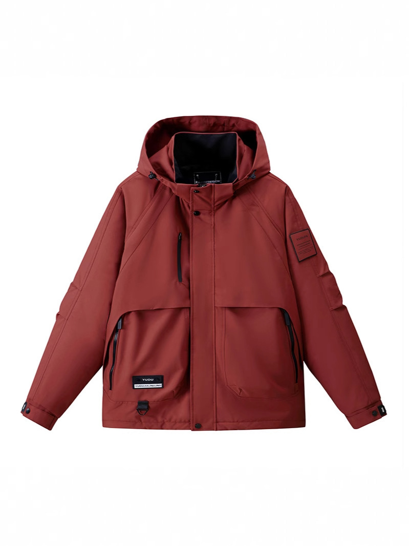 New Men's Winter Fleece-Lined Plus-Size Loose Workwear Trendy Oversized Thickened Jacket 2560-1