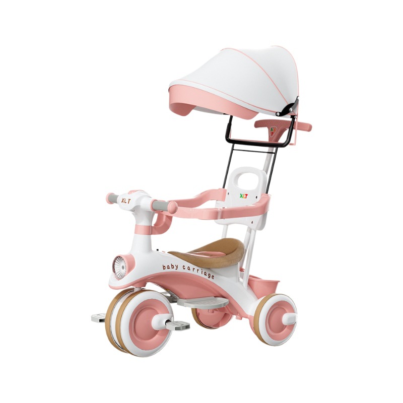 Baby Walker Tricycle with Shed Bicycle 1-3 Years Old Infant Toy Stroller Baby Sliding Car