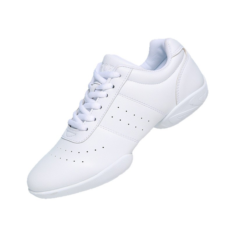 Competitive Aerobics Shoes Student White Fitness Shoes Sports Cheerleading Shoes Women's Training Competition Shoes Soft Sole Kidsren