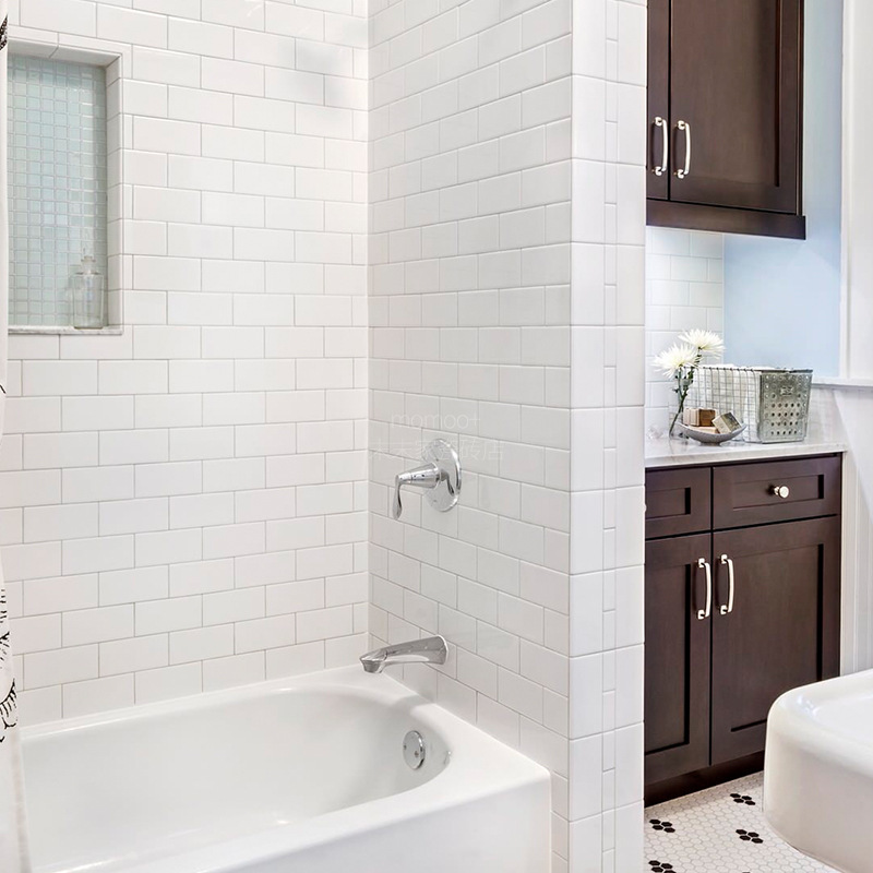 Плитка в северном стиле, маленькая белая плитка, простая плитка для ванной, белая плитка для кухни, простая плитка метро, плитка для ванной, плитка для туалета и балкона