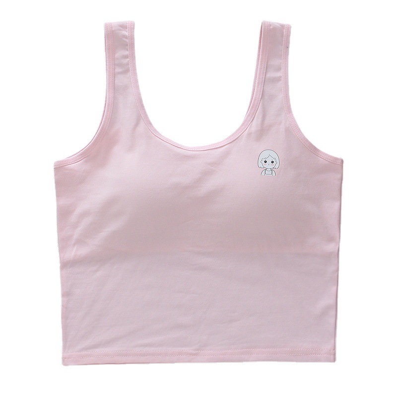 Girls Vest Long Cotton Kidsren's Tube Top Development Period Girl Bra Summer Inner Wear Suspender Intimates Students 12
