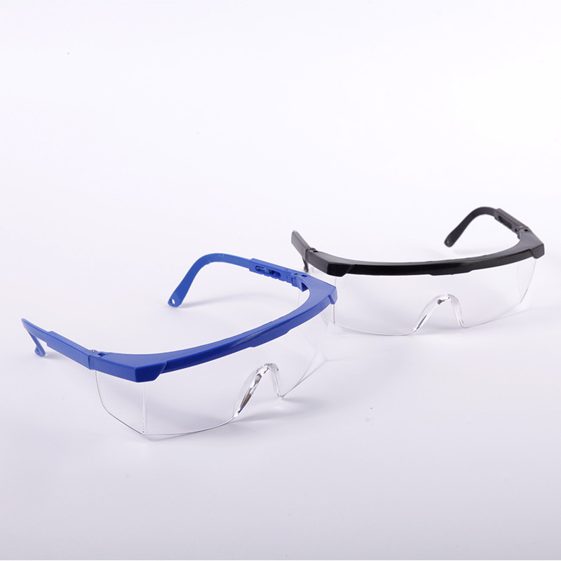 Manufacturers supply telescopic protective glasses blue frame telescopic protective glasses black frame anti-impact anti-splash goggles