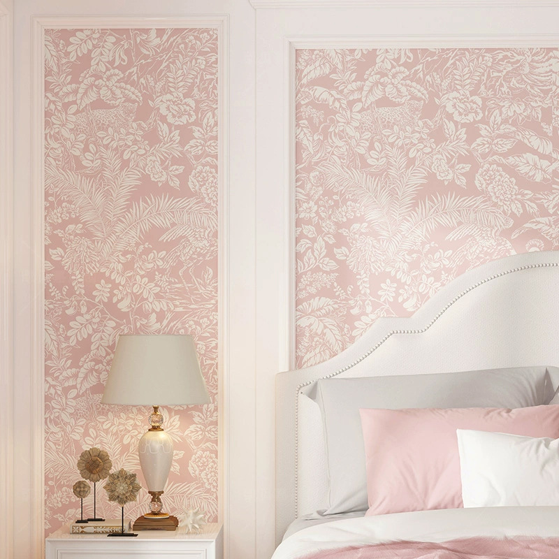 Hand-Painted French Jungle Animal Theme Restaurant Background Wallpaper Seamless Wall Covering B&B Hotel Bedroom Decoration Wallpaper