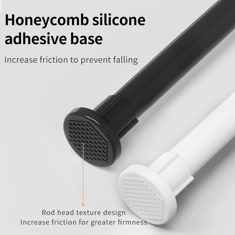 No Punching Telescopic Rod Clothes Hanging Rod Bathroom Toilet Rack Shower Curtain Rod Curtain Rod Bedroom Wardrobe Support Rod